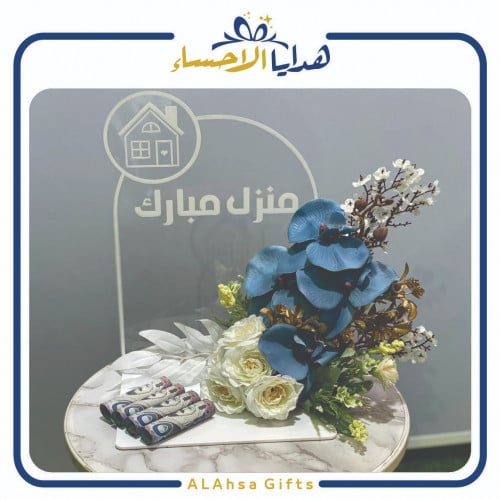 ستاند اكريلك مواليد شفاف بتنسيق ورد