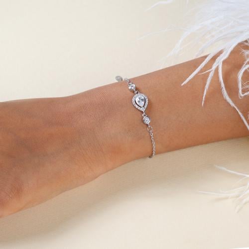 اسواره فضه بحجر الزركون الفضي