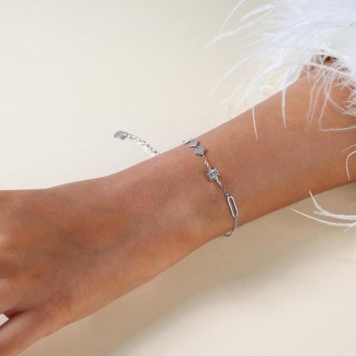 طقم فضه خاتم واسواره مع تنسيق بالورد