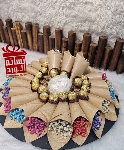 توزيعات ورد مع شوكلت سعر الحبه