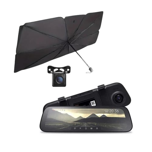 كاميرا داش كام امامية وخلفية من سبون مع هدية مظلة...