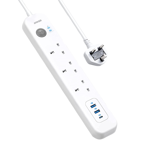 توصيلة كهربائية مترين 3 منافذ كهرباء مع 3 منافذ شح...