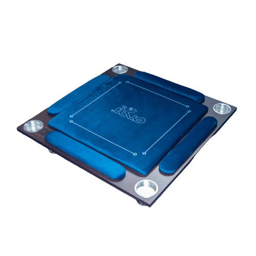 طاولة بلوت ارضية مربعة لون ازرق من صكة