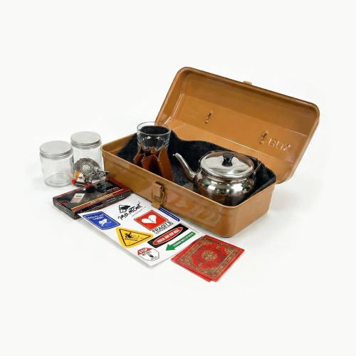 طقم شاهي مختص 14 قطعة متكاملة لتحضير الشاي مع حقيب...