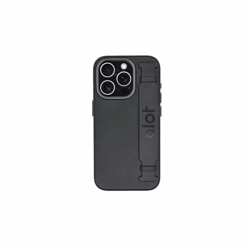 غطاء جلد مع مسكة مدمجة وإطار حماية كاميرا