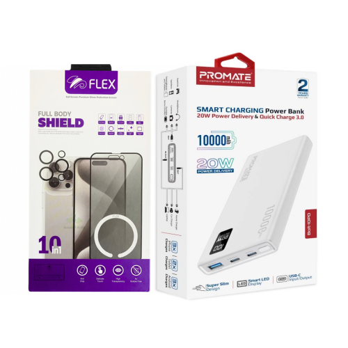باور بانك بروميت 10000mAh مع بكج الحماية 10×1