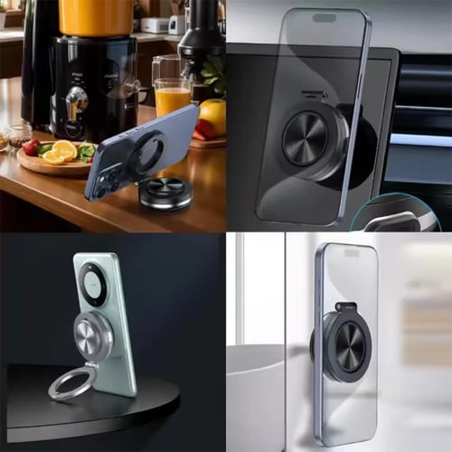 هولدر شفط حامل جوال ذكي دوران 360 درجة مع بطاريتين...