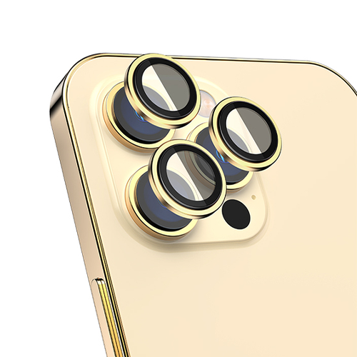 عدسات حماية كاميرا ايفون 14 برو-14 ماكس ذهبي من فو...