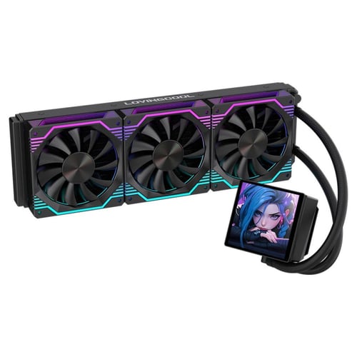 مبرد مائي بحجم mm360 بشاشة تفاعليه ومراوح RGB