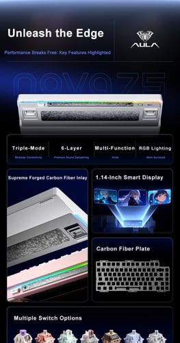 كيبورد ميكانيكي لاسلكي باللغة العربية NOVA 75