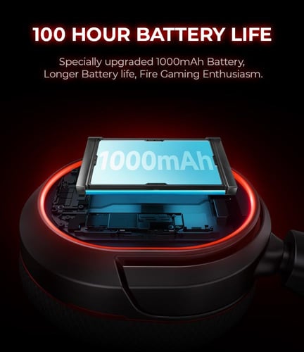 سماعة العاب محيطية لاسلكية G2 باللون الاسود