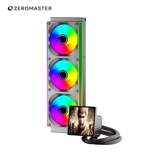 مبرد مائي بحجم mm360 بشاشة تفاعليه ومراوح RGB