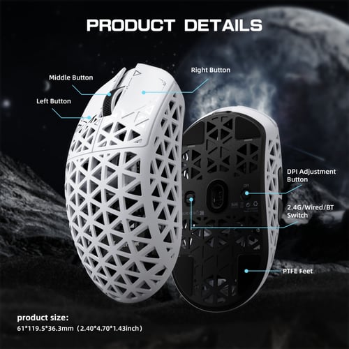 ماوس قيمنق لاسلكي ATTACK SHARK R5