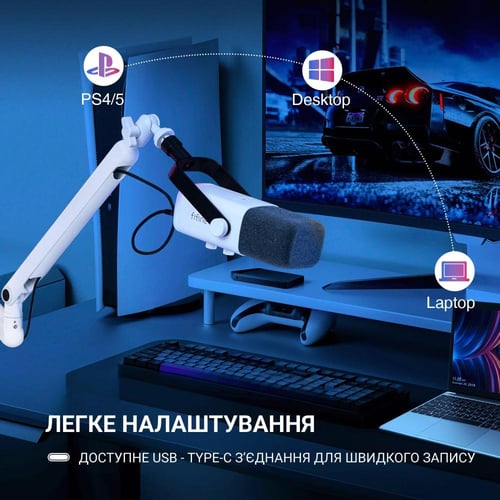 مايك TAM8 واستاند احترافي من شركة fifine