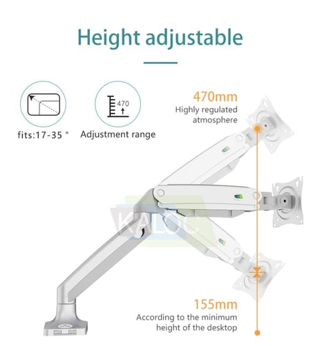 ستاند شاشة متحرك لشاشة باللون الرمادي