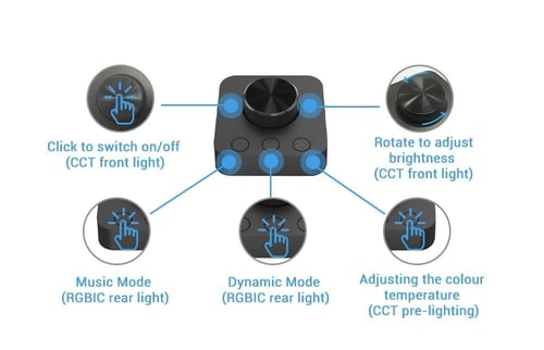 اضاءة للشاشة مميزة RGB وايرلس بجهاز تحكم عن بعد