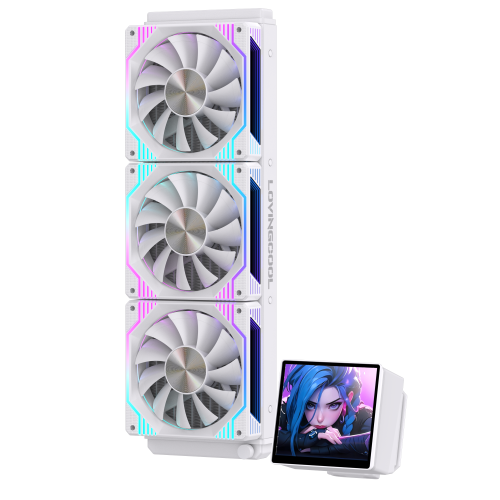 مبرد مائي بحجم mm360 بشاشة تفاعليه ومراوح RGB