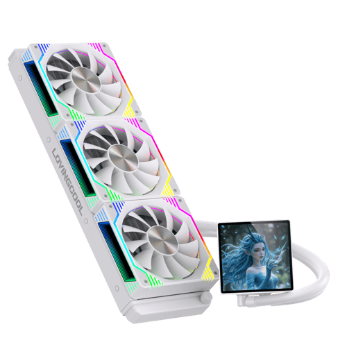 مبرد مائي بحجم mm360 بشاشة تفاعليه ومراوح RGB