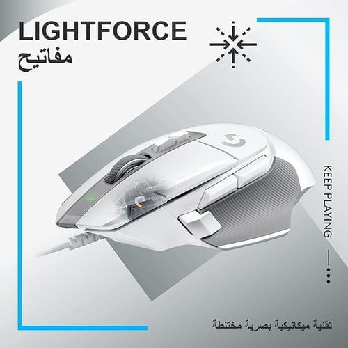 ماوس قيمنق لوجيتك G502 X باللون الأبيض المميز