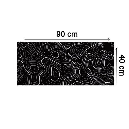 ماوس باد ARC باللون الأسود وبتخطيط عريض باللون الأ...