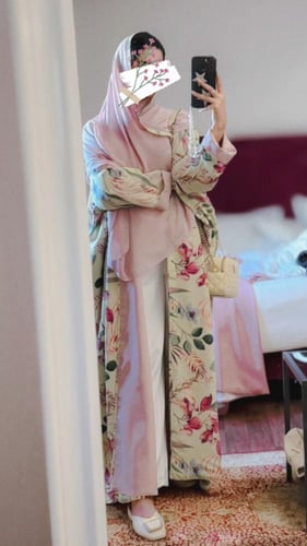 Soft pink with butter yellow