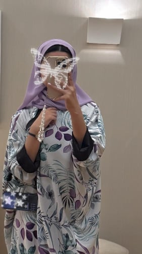 عبايه لافندر -دبل فيس