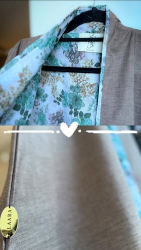 عبايه لينن هندي وشيفون امريكي