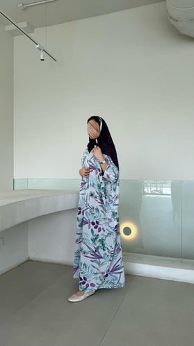 عبايه لافندر -دبل فيس