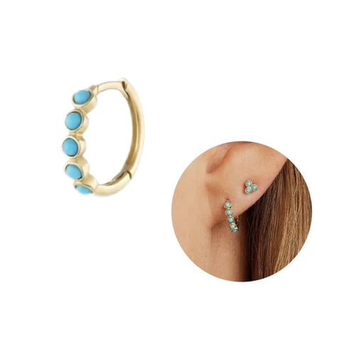 قرط فضه بالحجر الفيروزي