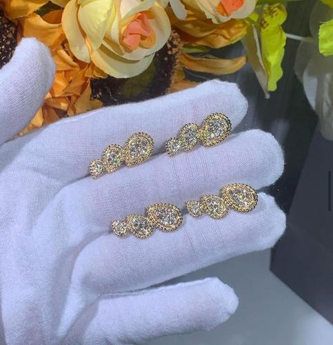 حلق بوشرون ذهب الماس