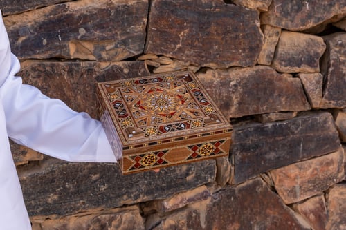 صندوق خشبي دمشقي كبير