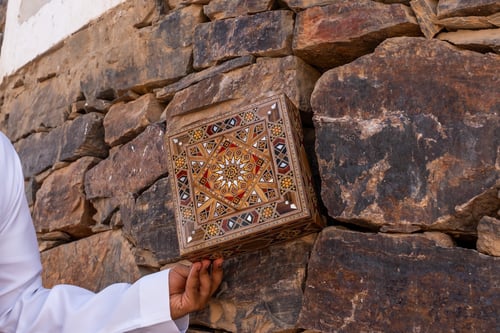 صندوق خشبي دمشقي كبير