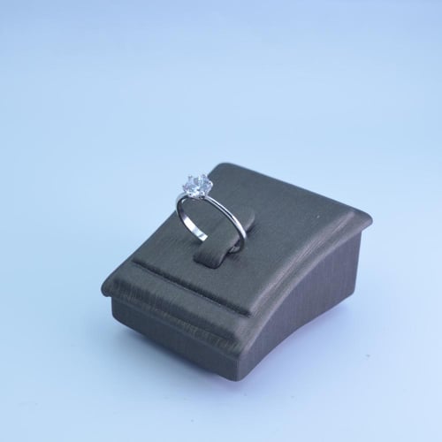 خاتم سولتير فضة