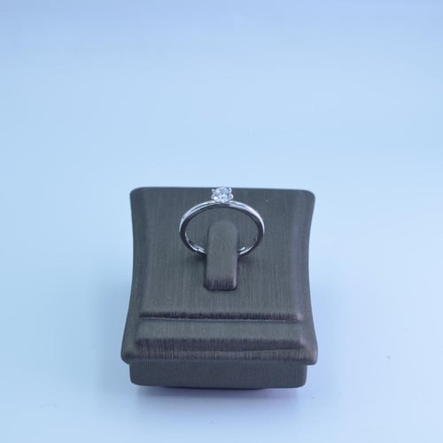 خاتم سولتير فضة