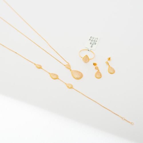 طقم ذهب عيار 21