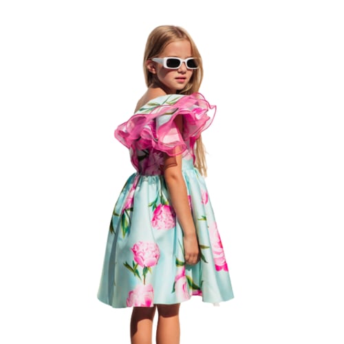 فستان تيفاني وفوشي (4-12) سنه