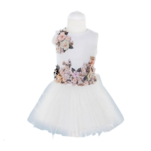 فستان تل ابيض (2-6 سنوات )