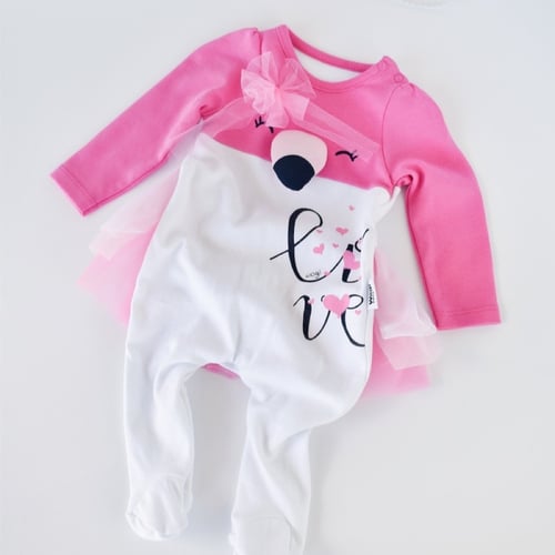 طقم قطني بيبي فلامنجو