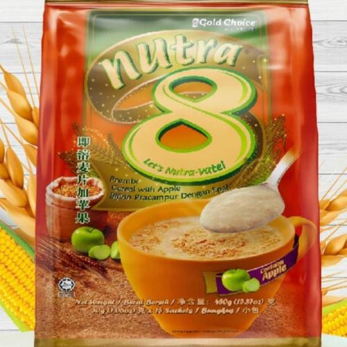 شوفان سريع التحضير بالحليب وسكر التفاح