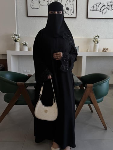 عباية الكم واسع كلفة شك قماش انترنت - نص كلوش