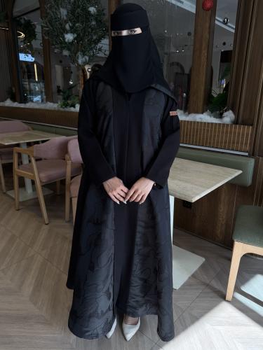 عباية جكار مع قماش كريب - كلوش