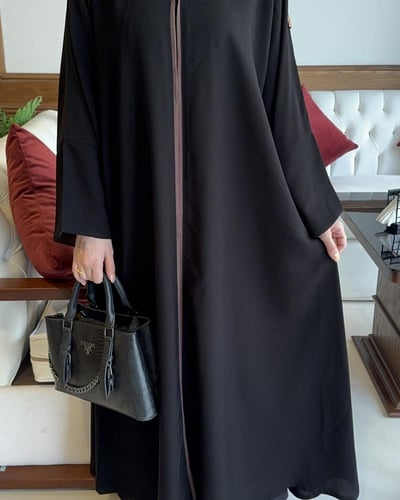 عباية الكم قلاب بني والوسط ربع كلوش - ملكي