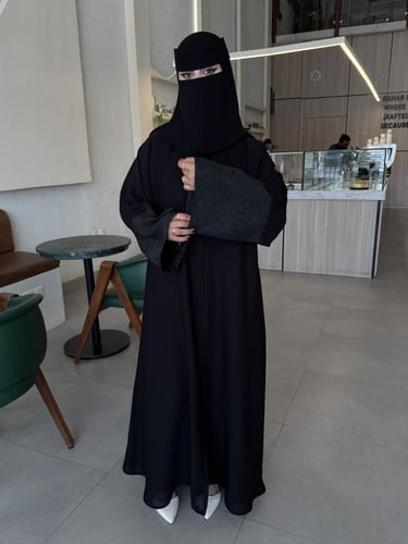 عباية الكم جكار واسع نص كلوش - القماش انترنت