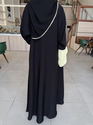 عباية الكم اصفر نص كلوش - انترنت