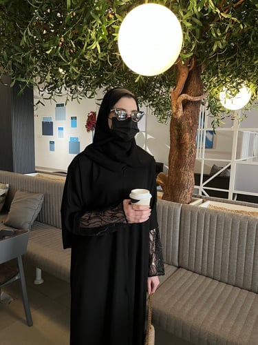 عباية كم شفاف - قماش ارمني