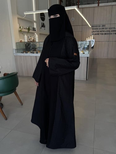 عباية الكم والجوانب قماش ركامه نص كلوش - قماش إنتر...