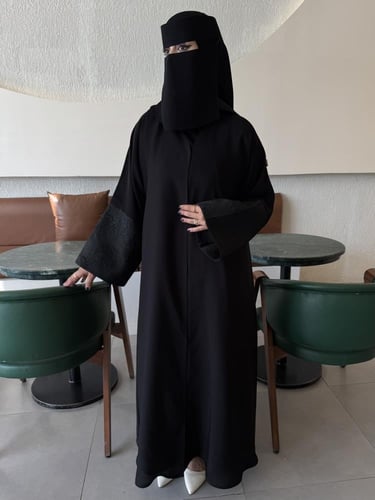 عباية الكم جكار واسع نص كلوش - القماش انترنت