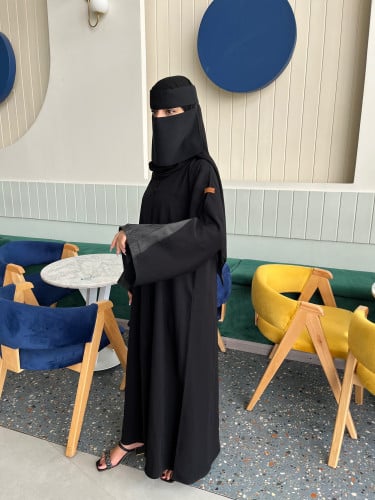 عباية الكم مثلث نص كلوش - قماش انترنت