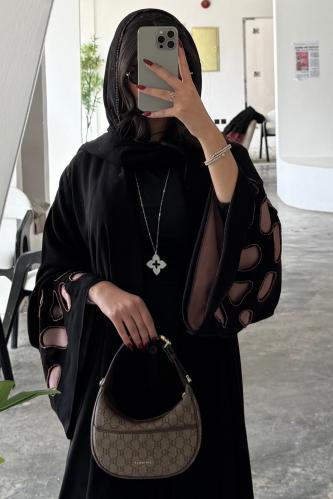 كريب ملكي كلوش وتفته بلون الموكا