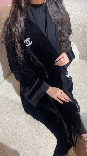 كلوش مخمل ساده بأطراف كريب